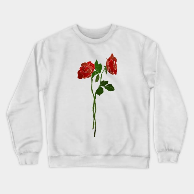 2 roses Crewneck Sweatshirt by kharmazero